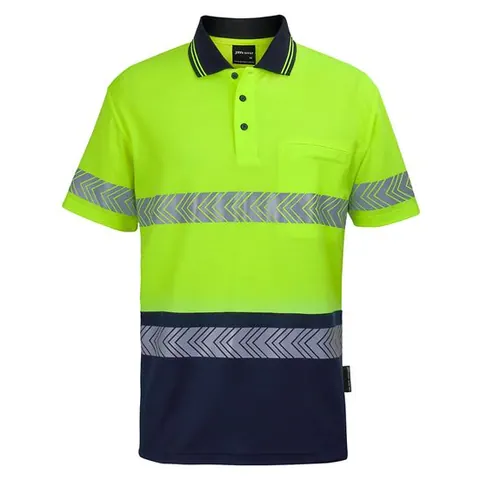 JB's Wear JB's Hi Vis (D+N) Cotton Back S/S Segmented Tape Polo