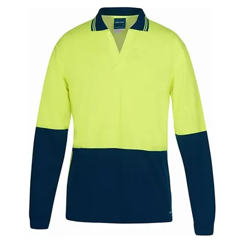 JB's Wear JB's Hi Vis L/S Non Button Polo