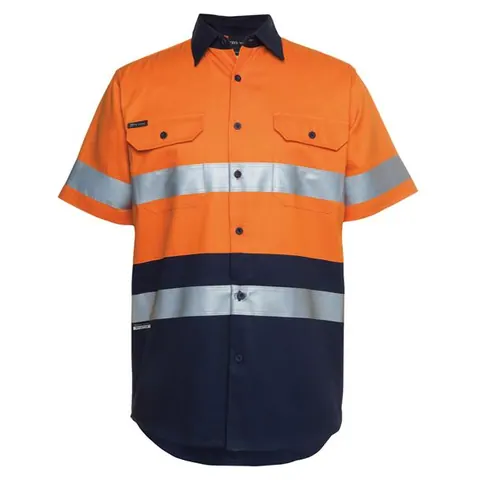 JB's Wear JB'S Hi Vis S/S (D+N) 190G Work Shirt