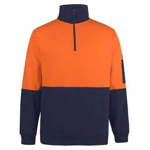 JB's Wear JB's Hi Vis 310 Cotton 1/2 Zip Fleece