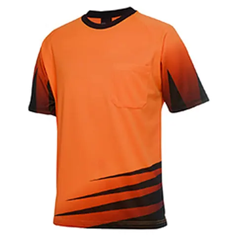JB's Wear JB's HV S/S Rippa Sub Tee in Orange/Black