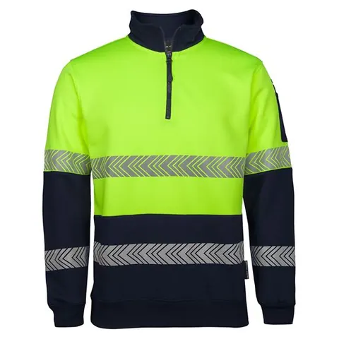 JB's Wear JB's Hi Vis 1/2 Zip Segmented Tape Fleecy