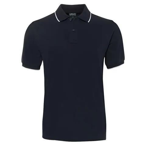 JB's Wear C of C Contrast Face Polo in Navy/White