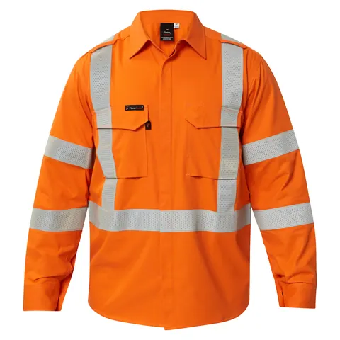 Flamebuster Mens HRC2 Closed Front Orange Shirt