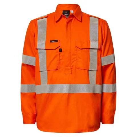 Flamebuster Mens HRC2 Closed Front Orange Shirt