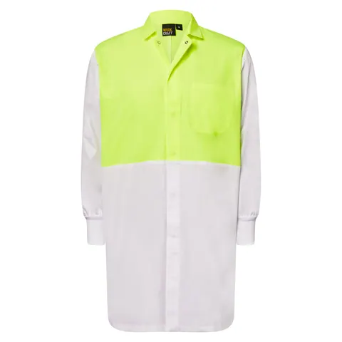 Workcraft Long Sleeve Dustcoat Cuf Cst Pkt Side P