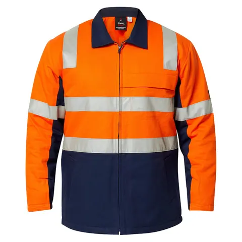 Workcraft Hi Vis Quilted Jacket with Tape