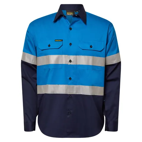 Workcraft Cotton Long Sleeve Shirt with Csrtape