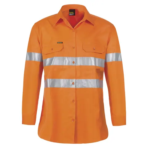 Workcraft Ladies Light Weight Hi Vis Shirt with CSR Tape