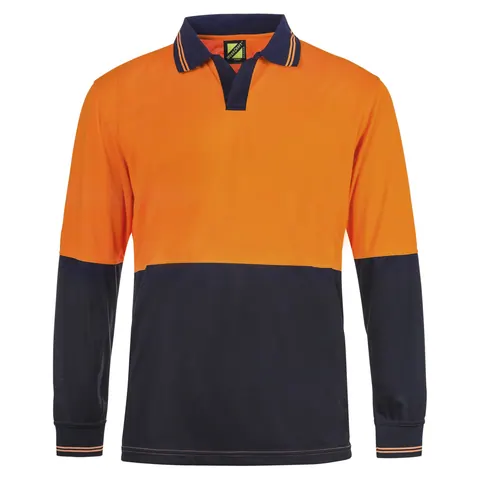 Workcraft Hi Vi Two Tone Long Sleeve Laundry Polo
