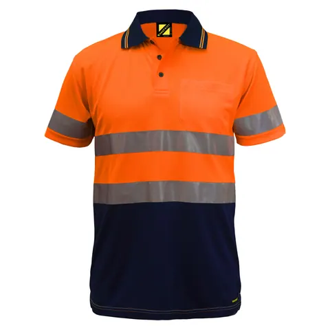 Workcraft Hi Vis Two Tone Short Sleeve Polo & Tape