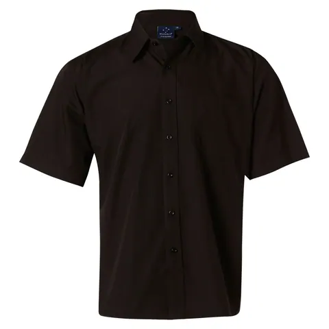 Benchmark Men's Poplin Short Sleeve Business Shirt