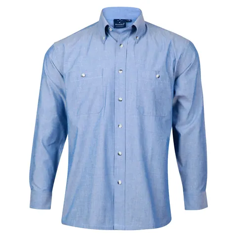 Benchmark Men's Chambray Long Sleeve in Chambray