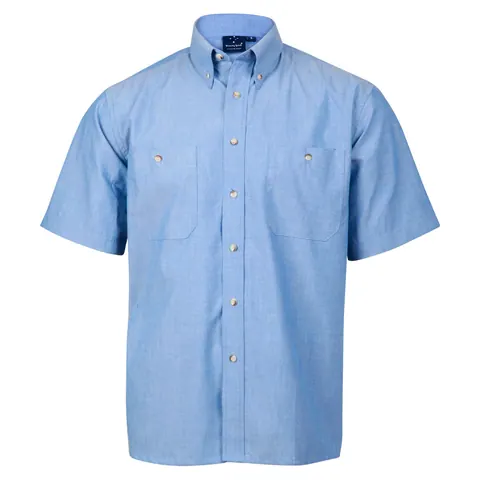 Benchmark Men's Chambray Short Sleeve in Chambray