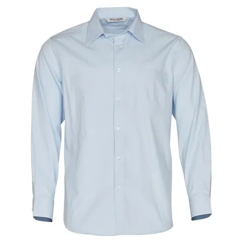 Benchmark Men's Mini Herringbone Long Sleeve Shirt