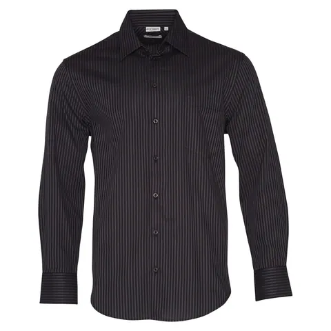 Benchmark Men's Dobby Stripe long sleeve shirt