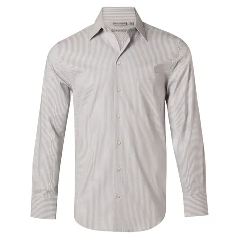 Benchmark Men's Ticking Stripe Long Sleeve Shirt