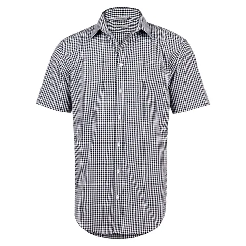 Benchmark Men’s Gingham Check Short Sleeve Shirt