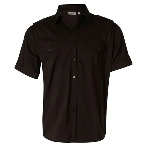 Benchmark Men's Short Sleeve Military Shirt