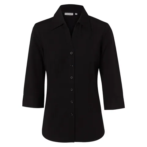 Benchmark Women's Cotton/Poly Stretch 3/4 Sleeve Shirt