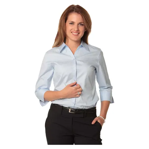 Benchmark Women's Self Stripe 3/4 Sleeve Shirt [CLEARANCE]