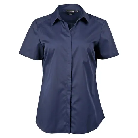Benchmark Barkley Ladies Taped Seam Short Sleeve Shirt