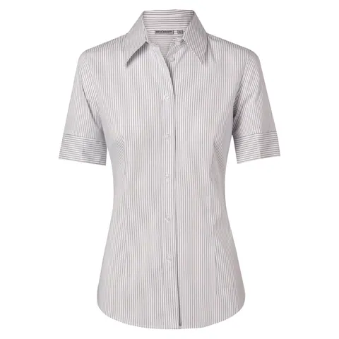 Benchmark Women's Ticking Stripe Short Sleeve Shirt