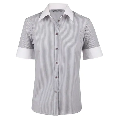 Benchmark Women's Tic Stripe Short Sleeve Shirt