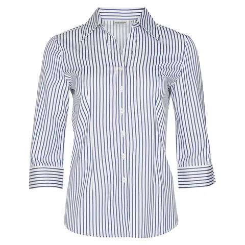 Benchmark Women's Executive Sateen Stripe 3/4 Sleeve Shirt