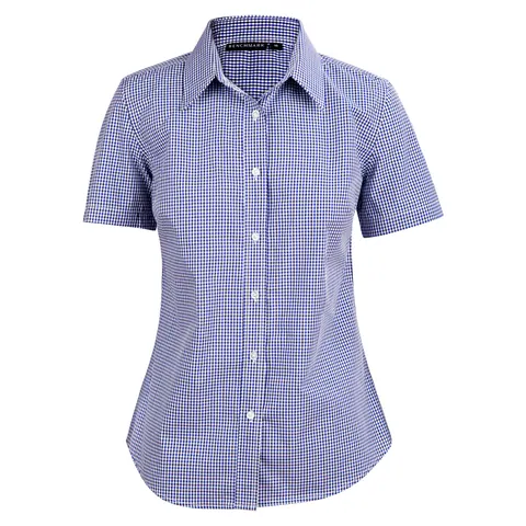 Benchmark Ladies’ Multi_Tone Check Short Sleeve Shirt