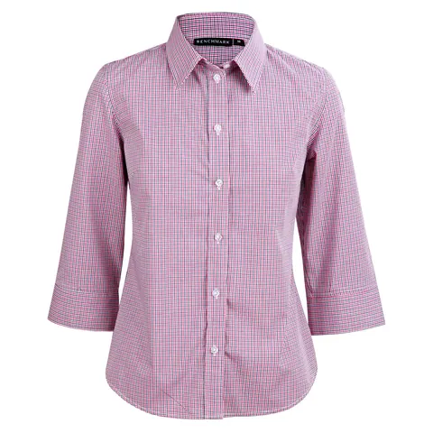 Benchmark Ladies’ two tone Mini Gingham 3/4