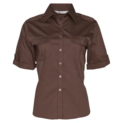 Benchmark Women's Short Sleeve Military Shirt