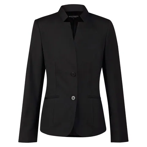 Benchmark Ladies’ Wool Blend Stretch Reverse Lapel Jacket