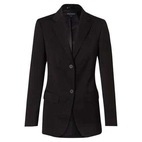 Benchmark Women's Poly/Viscose Stretch Two Buttons Mid Length Jacket