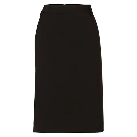 Benchmark Women's Wool Blend Stretch Mid Length Lined Pencil Skirt