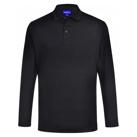 Benchmark Lucky Bamboo Long Sleeve Polo Mens