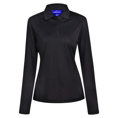 Benchmark Lucky Bamboo Long Sleeve Polo Ladies
