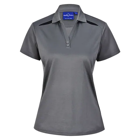 Benchmark Ladies Sustainable Poly/Cotton Contrast SS Polo