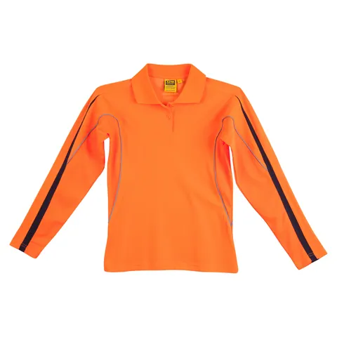 Australian Industrial Wear Hi Vis Legend Long Sleeve Polo Ladies'