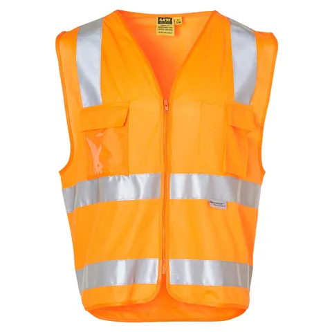 Australian Industrial Wear Hi-Vis SAFETY VEST with ID POCKET & 3M TAPES