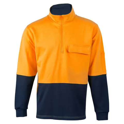 Australian Industrial Wear Hi Vis Two Tone Cotton Fleecy Sweat