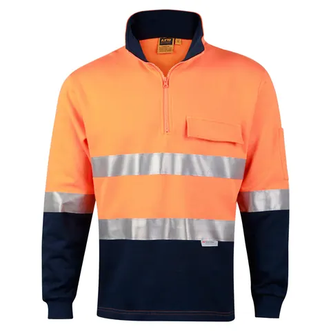 Australian Industrial Wear Hi Vis Two Tone Cotton Fleece Sweat