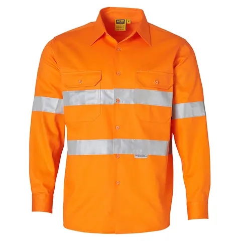 Australian Industrial Wear Cotton Drill Safety Shirt - Unisex