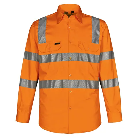 Australian Industrial Wear VIC Rail Lightweight Safety Shirt- Unisex