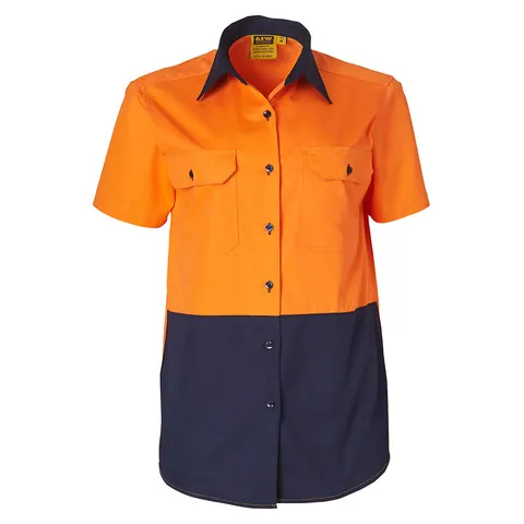 Australian Industrial Wear Women's Short Sleeve Safety Shirt