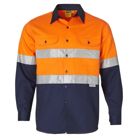 Australian Industrial Wear Long Sleeve Safety Shirt