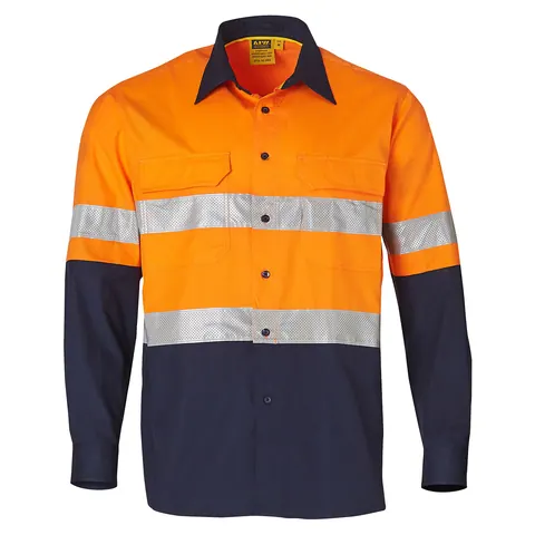 Australian Industrial Wear Rip-stop Long Sleeve Safety Shirt
