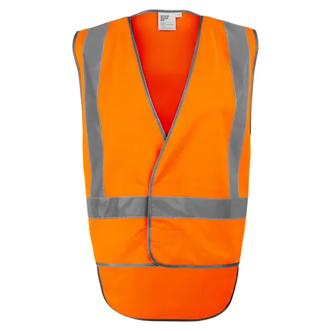 Australian Industrial Wear Hi Vis X Back Safety Vest with Tail