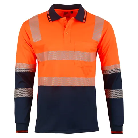 Australian Industrial Wear Unisex Truedry® Biomotion Segmented LS Safety Polo