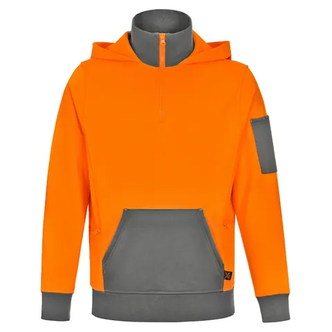 Australian Industrial Wear Unisex Hi Vis ¼ Zip Premium Fleece Hoodie